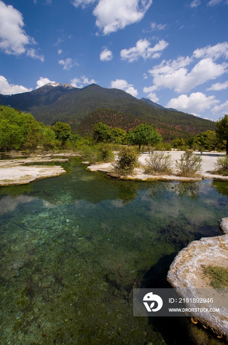 云南,白水台,