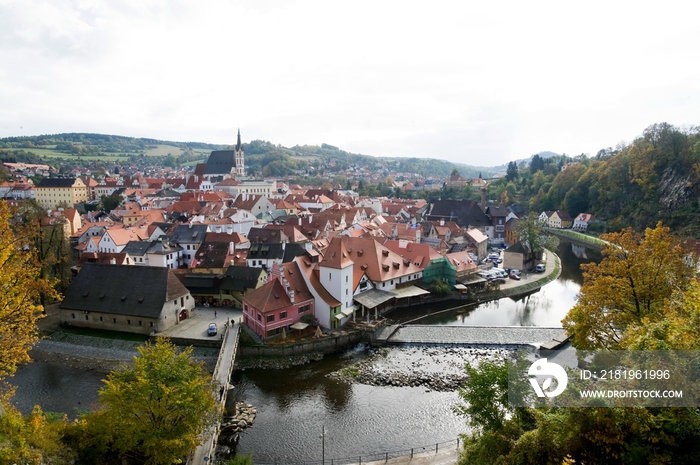 捷克克鲁娒洛夫老城(Krumlov) 伏尔塔瓦河