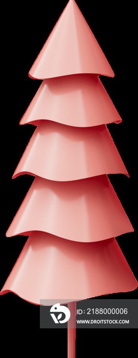 插画圣诞树装饰素材
