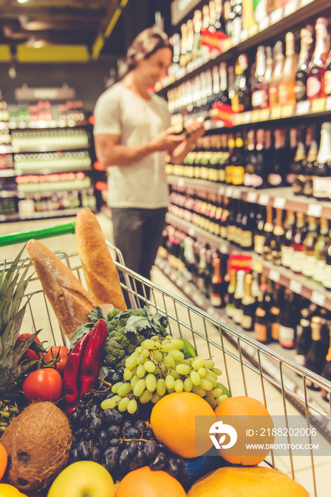 Man in the supermarket