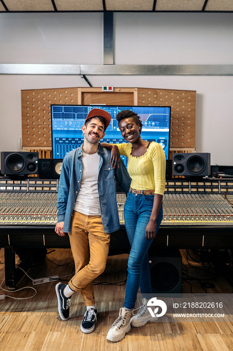 Happy Artists in Music Studio Portrait