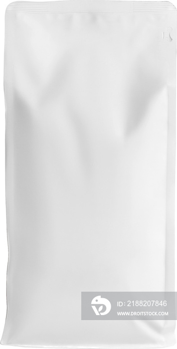 Mockup transparent white coffee pouch, png, stabilo pack for tea.