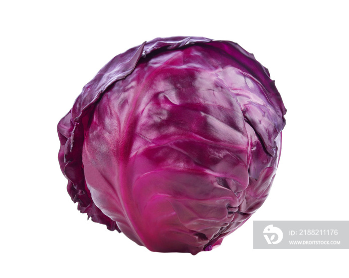 Red cabbage isolated on transparent background. PNG