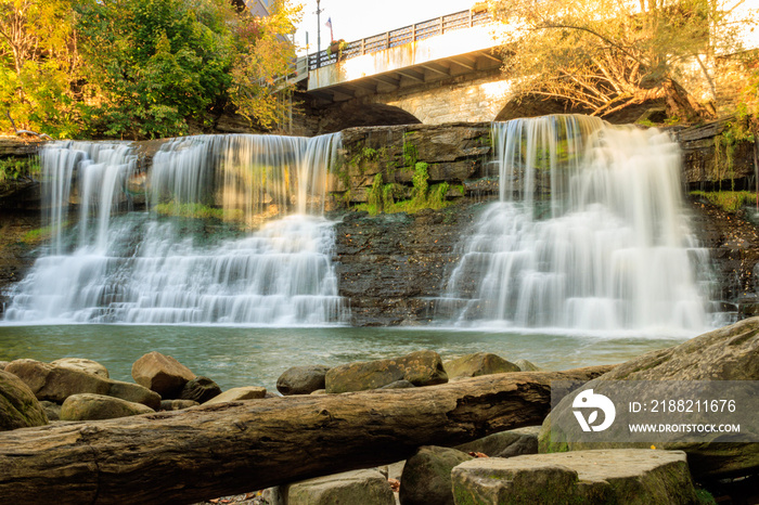 Waterfall in autumn