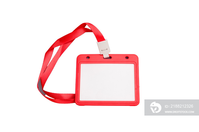 White badge isolated on white background