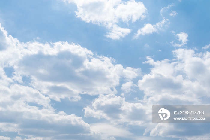 good weather day. blue sky, puffy clouds