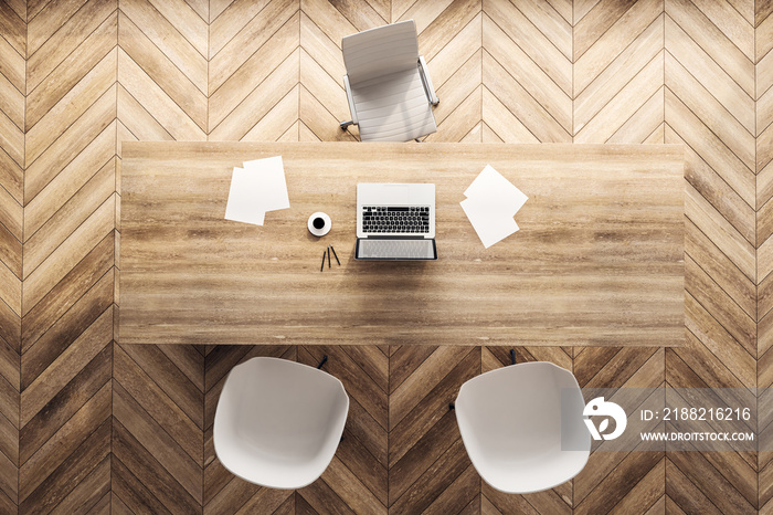 Wooden office desk top
