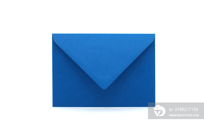 Blue envelope isolated on white background