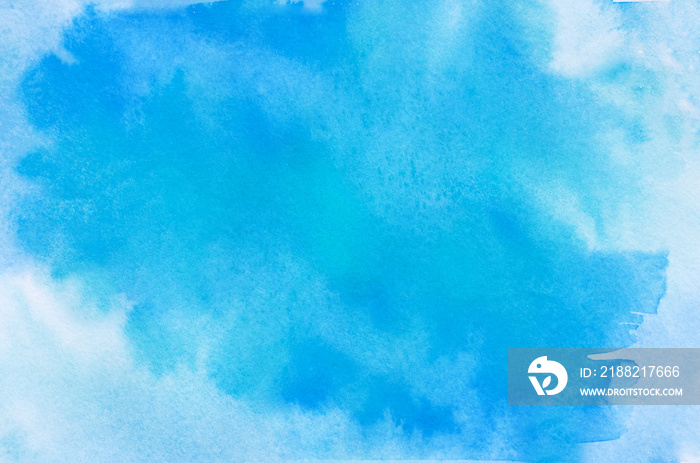 Abstract blue watercolor background texture