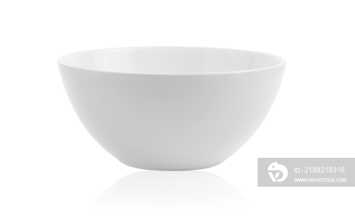 white ceramics bowl isolated on white background.