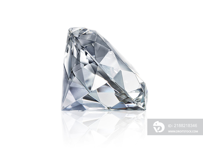 Dazzling diamond on white background