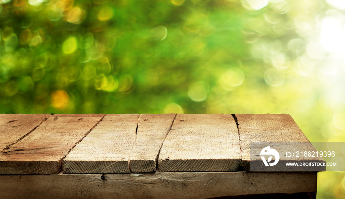 Empty wooden table background