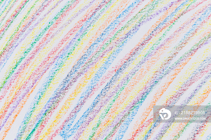 Multi color hand crayon drawing