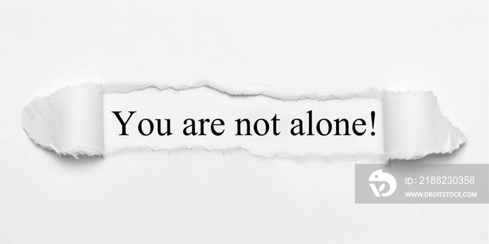 You are not alone!