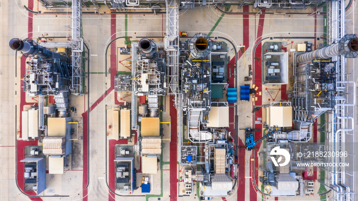 Oil refinery plant at industrial zone, Aerial view oil and gas business petrochemical industrial, Oil refinery factory white oil storage tank and pipeline steel, Ecosystem and healthy environment.