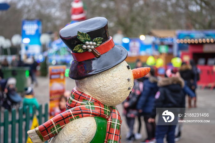 Winter wonderland hyde park,plastic artificial snowman