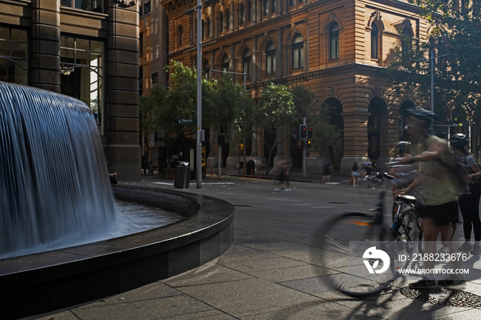 bicycles in the city -Martin Place - Sydney