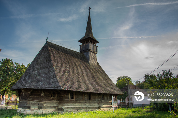 old wooden church in Vrancea Romania