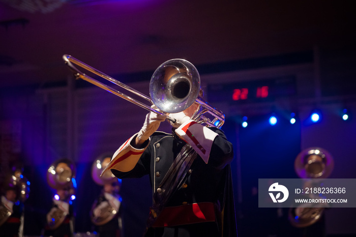 Music Band playing live music during performance