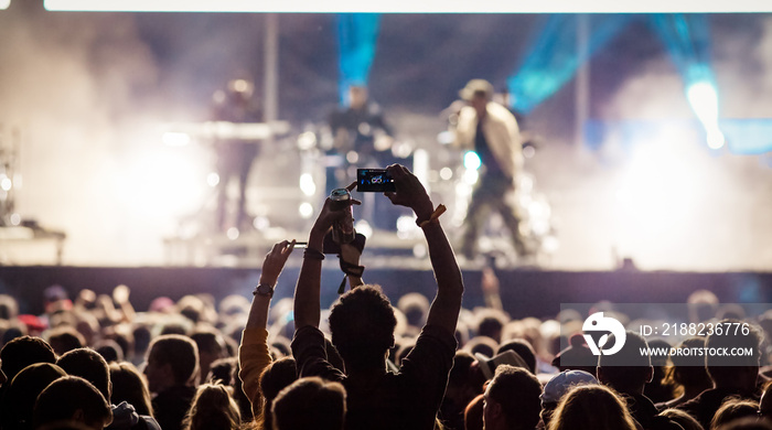 crowd at concert - summer music festival