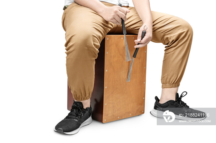 Man playing Cajon