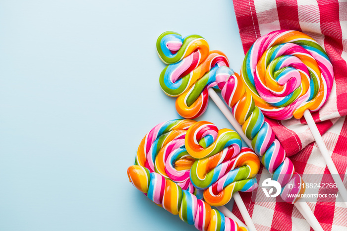 Various colorful lollipops.