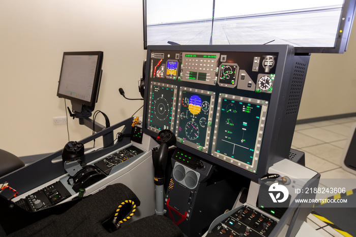 Fighter aircraft simulator training room