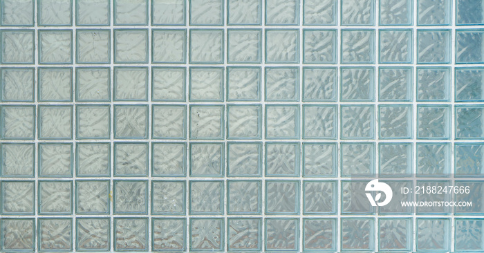 Pattern of glass block wall.