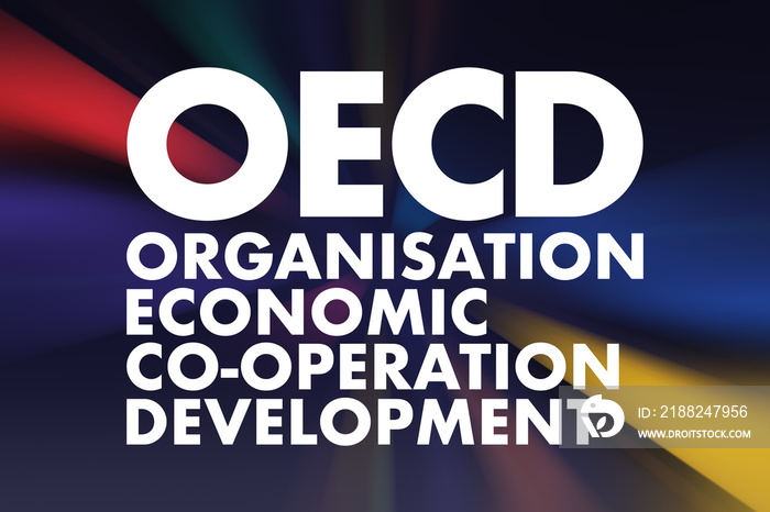 OECD - Organisation for Economic Co-operation and Development acronym, business concept background