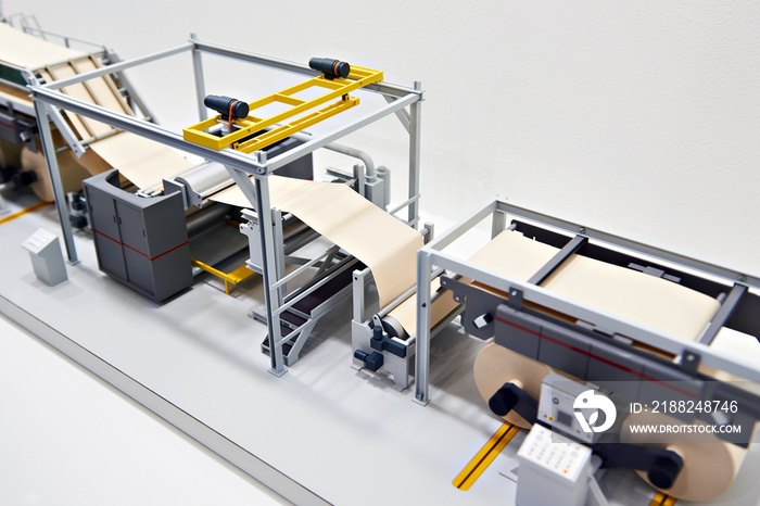 Miniature model conveyor of packaging paper