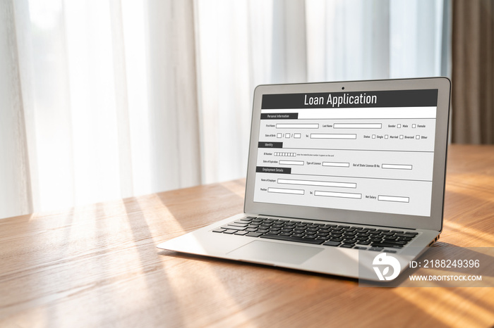 Online loan application form for modish digital information collection on the internet network