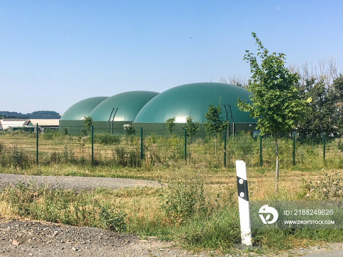 biogas plant in the field