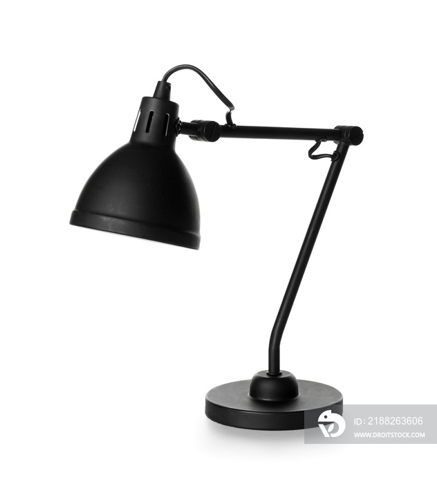 Stylish lamp on white background