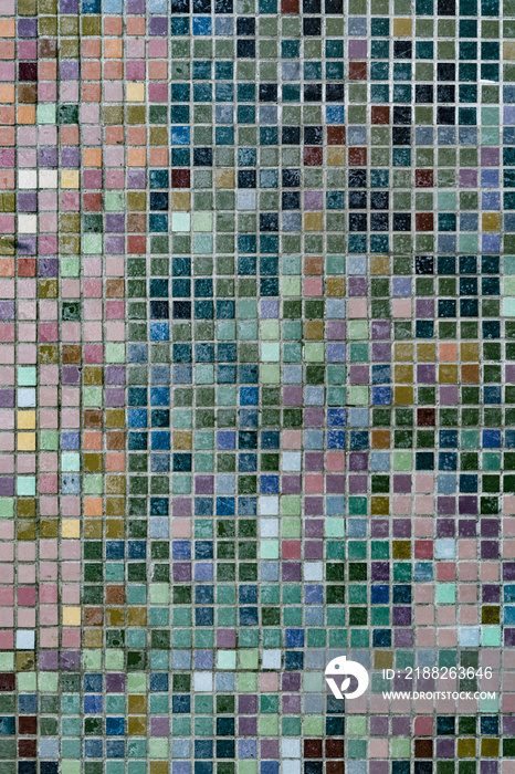 Tile wall mosaic, Penang, Malaysia