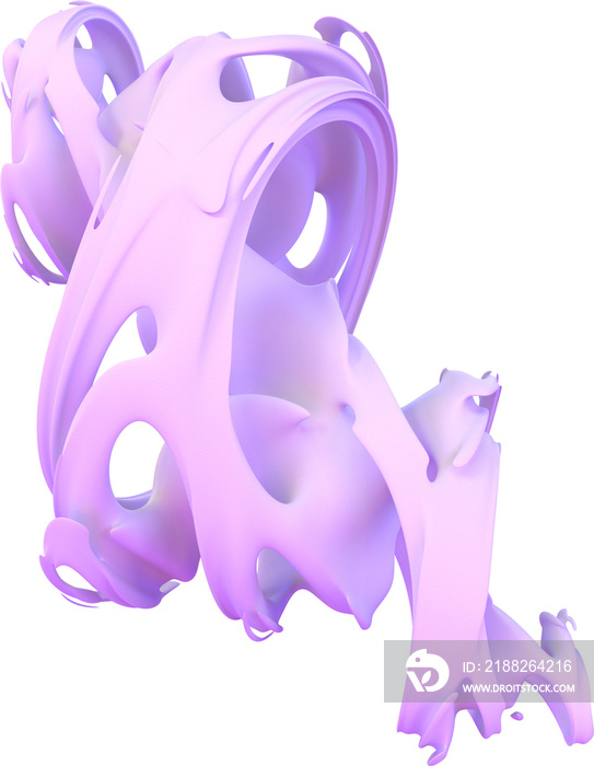 Fluid 3d Abstract Fluid Smooth Fractal Sculpture Shape