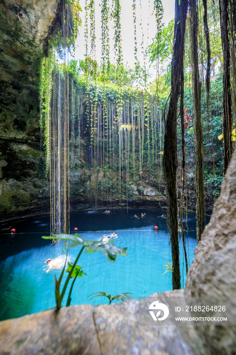 Amazing Ik-Kil Cenote near Chichen Itza, Mexico