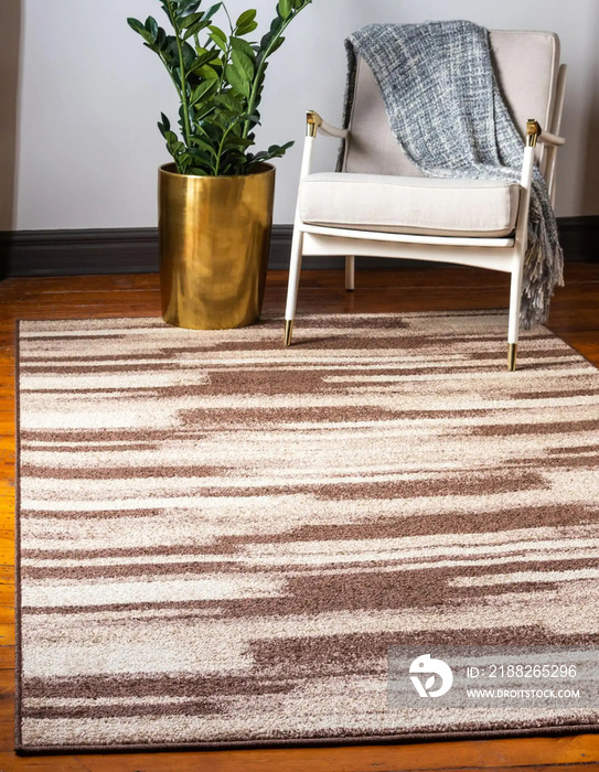 Modern abstract living area rug carpet