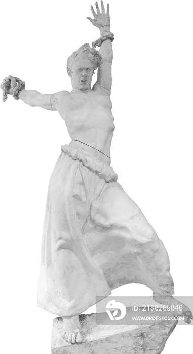 Isolated PNG cutout of a statue on a transparent background, ideal for photobashing, matte-painting, concept art