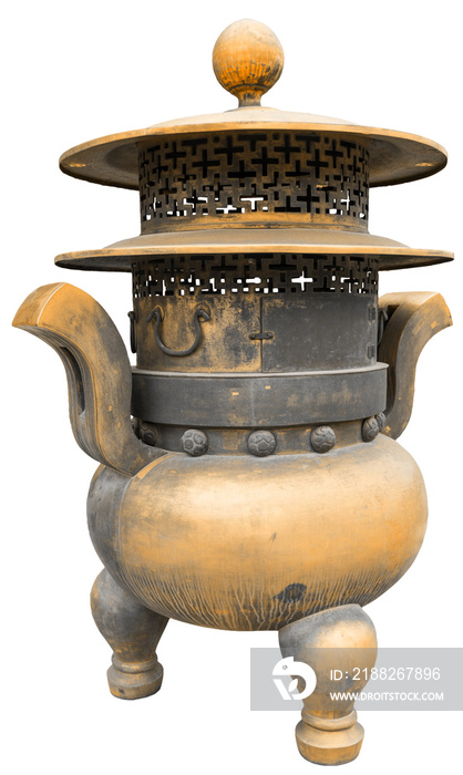 Isolated PNG cutout of a huge Chinese censer on a transparent background