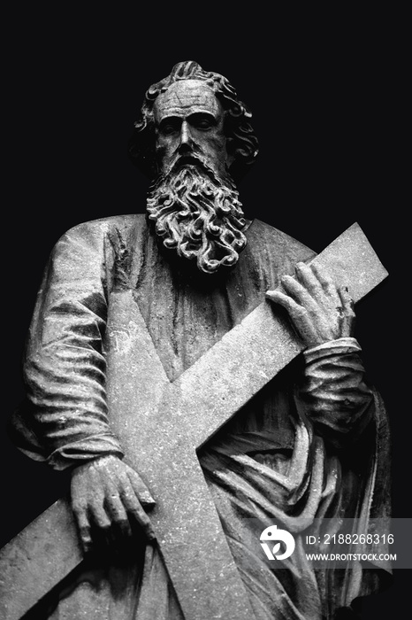 Saint Andrew the Apostle with his cross.