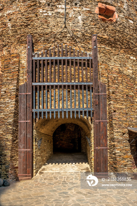 Gatehouse with portcullis a castle