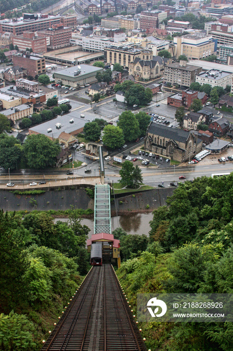 Inclined plane with a view of the city. Johnstown, Pennsylvania.