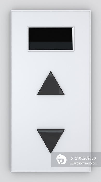 Elevator display with digital screen with Up and Down Buttons.