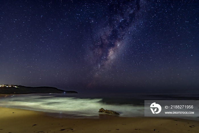 Milky Way Starry Night Sky from the Beach