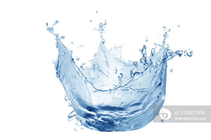 water splash isolated on white background,water