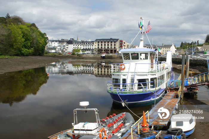 Landscapes of Ireland.Donegal.Low tide in the sea bay.