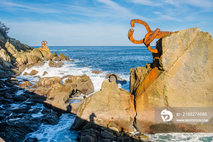 In San Sebastian there is a steel sculpture facing the sea created by Chillida.