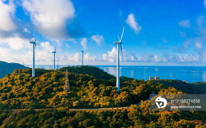 Big windmill in Hailing Island, Yangjiang City, Guangdong Province, China