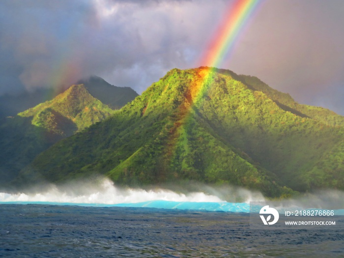 Exploring tropical island of tahiti