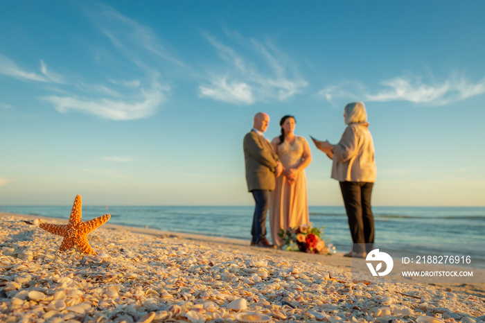 intimate beach wedding ceremony